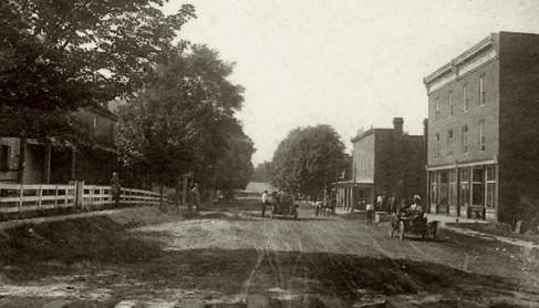Main Street of the town of Union in the early twenties.