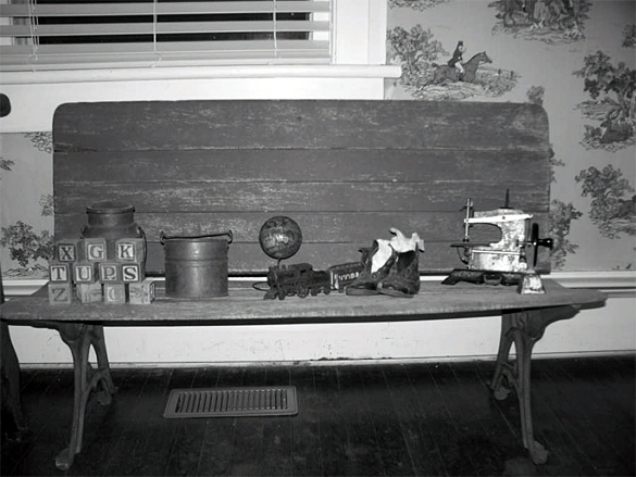School bench used in the Union Academy.